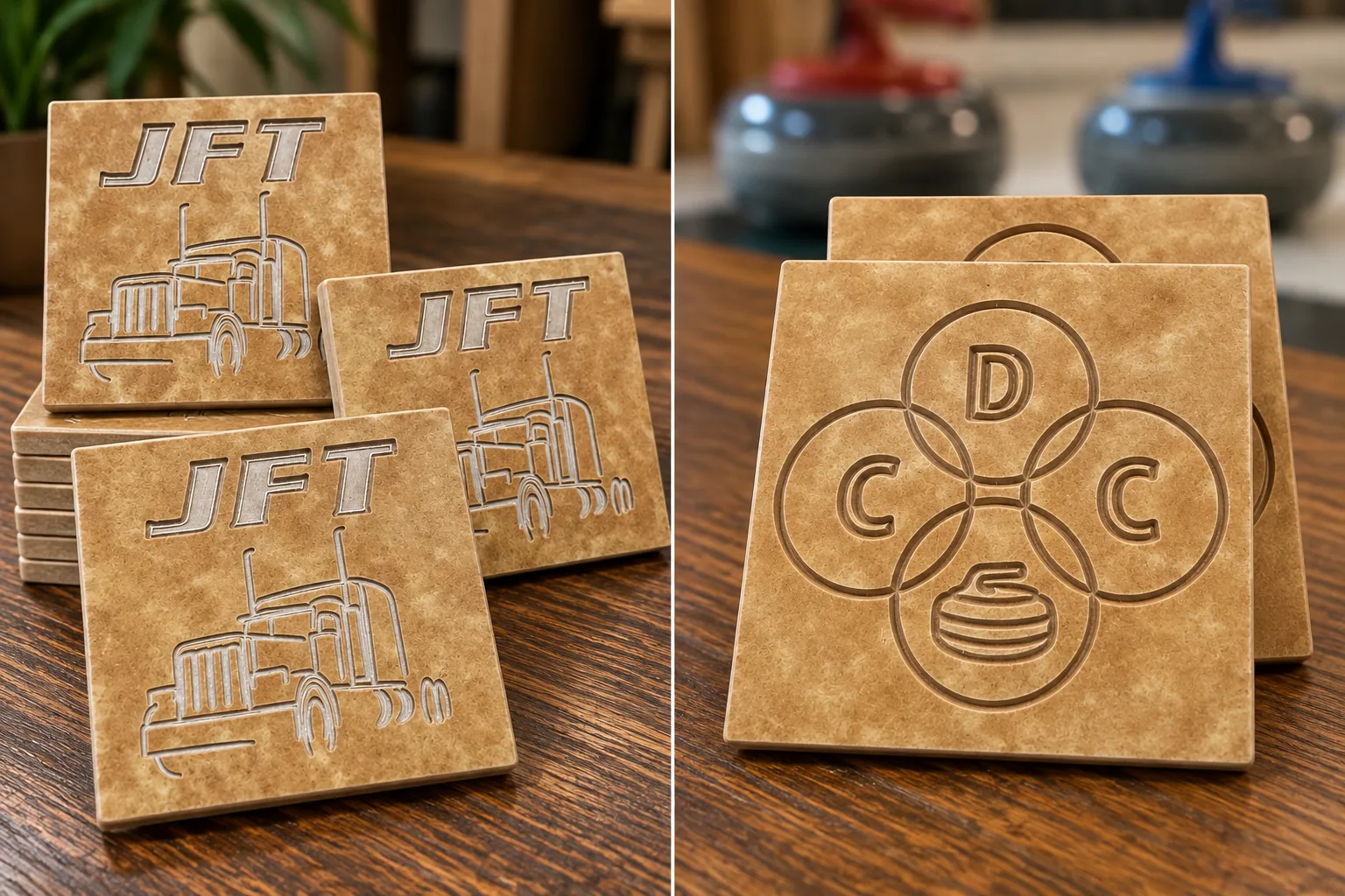 JFT truck and DCC curling custom coaster projects