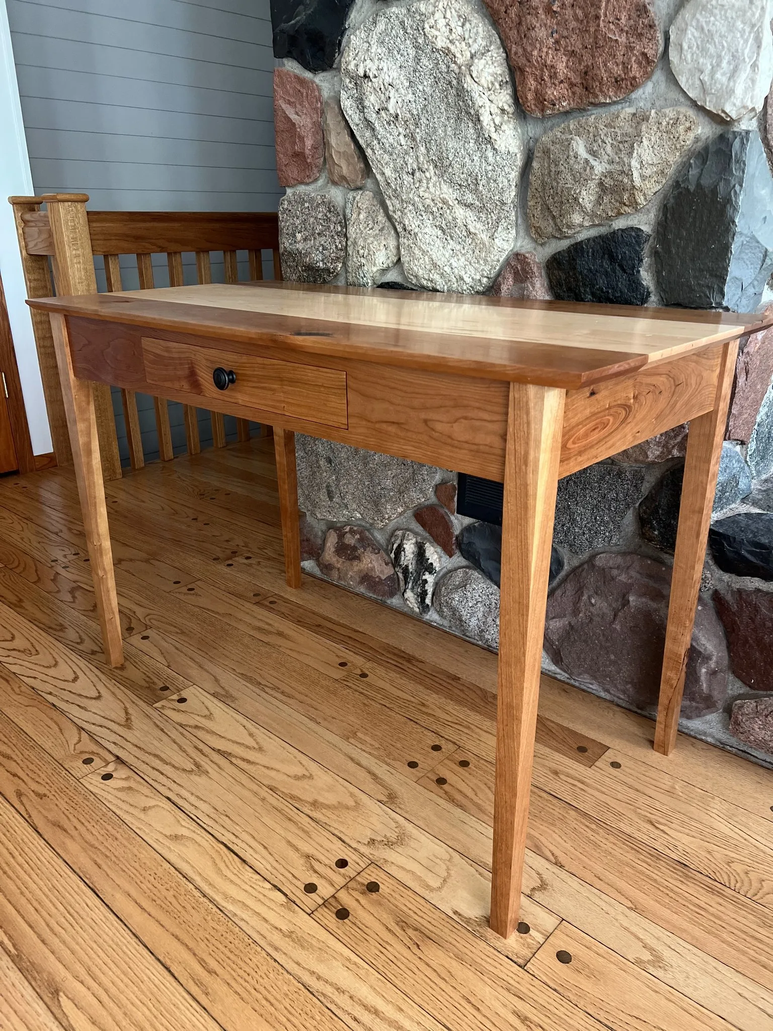Federal style cherry and maple table